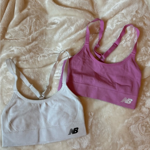 New Balance Other - New Balance Pink and White Sports Bras Intimates & Sleepwear (2 pack)